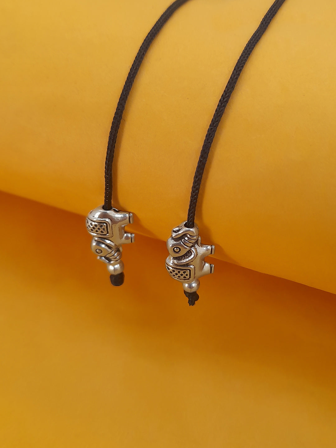 Elephant Design German Silver Anklet
