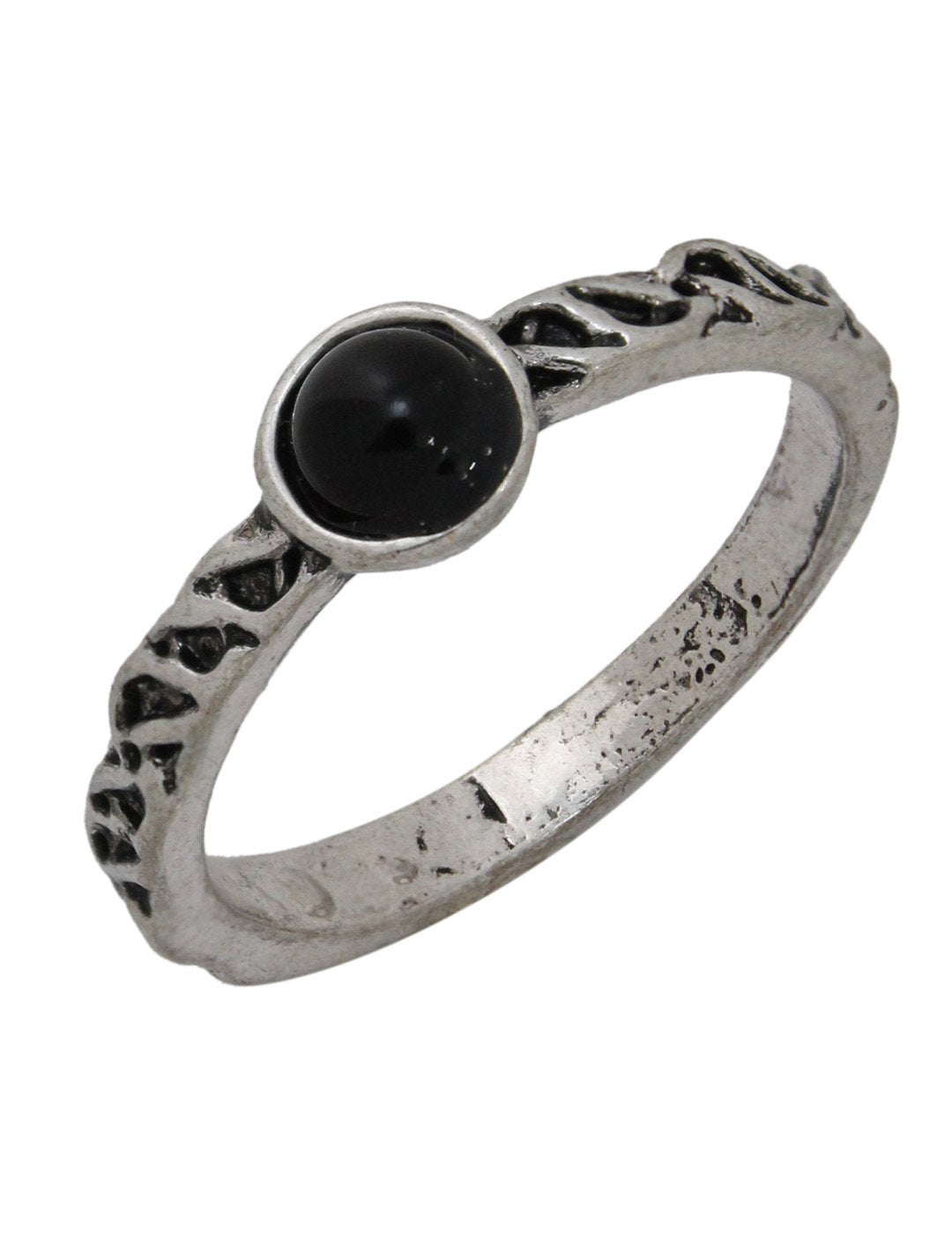 Silver Plated Geometric Design Finger Ring