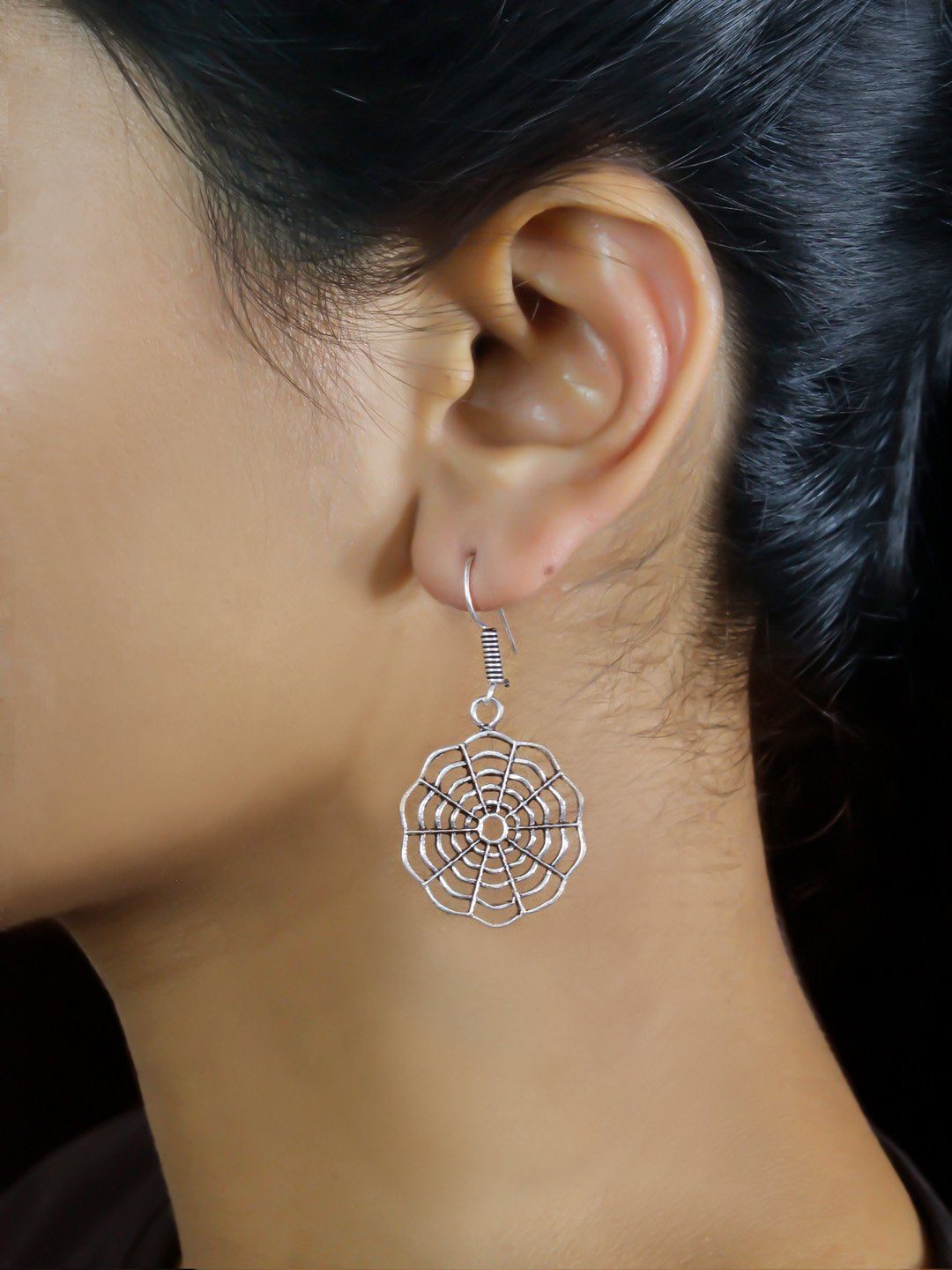 German Silver Jhumka Earrings
