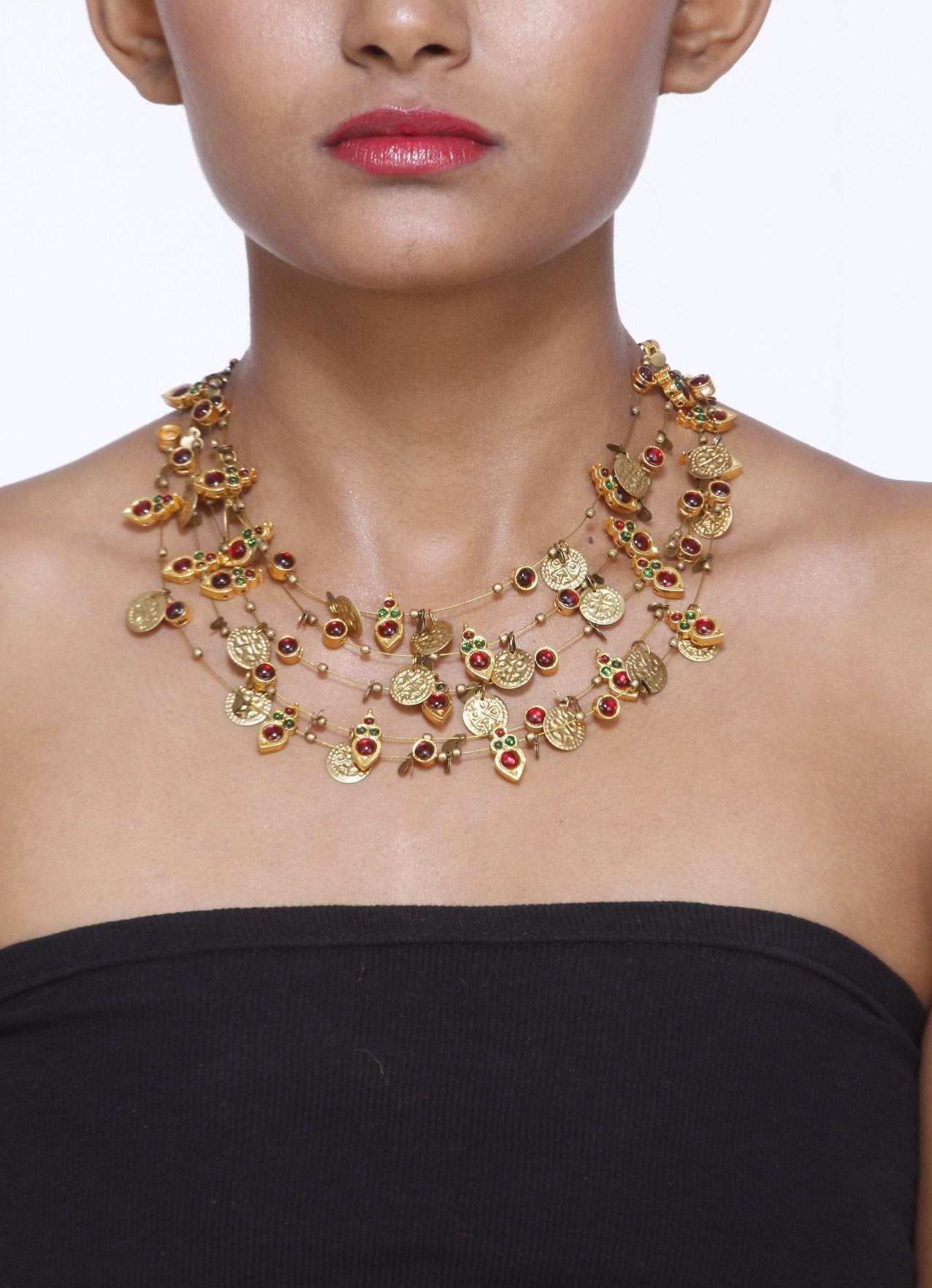 V Shaped Motif Layered Piece