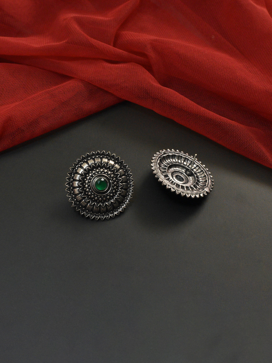 Flower Design German Silver Earring