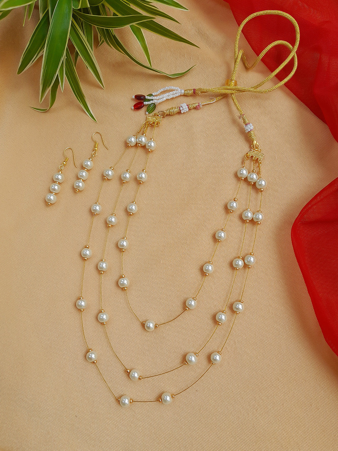 Ball Design Pearl Jewelry Set