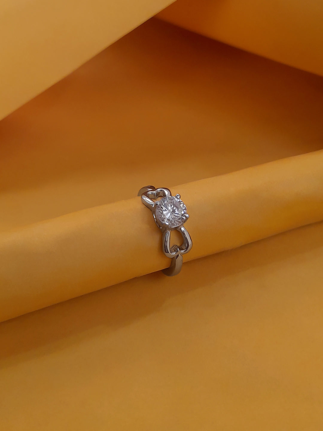 Heart Design Silver Ring