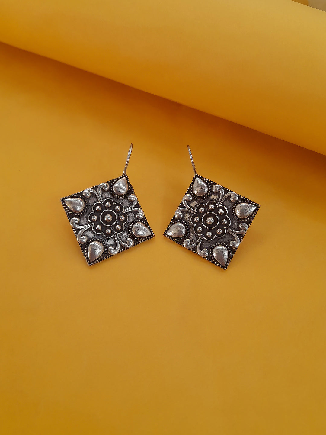 Flower Design German Silver Earring