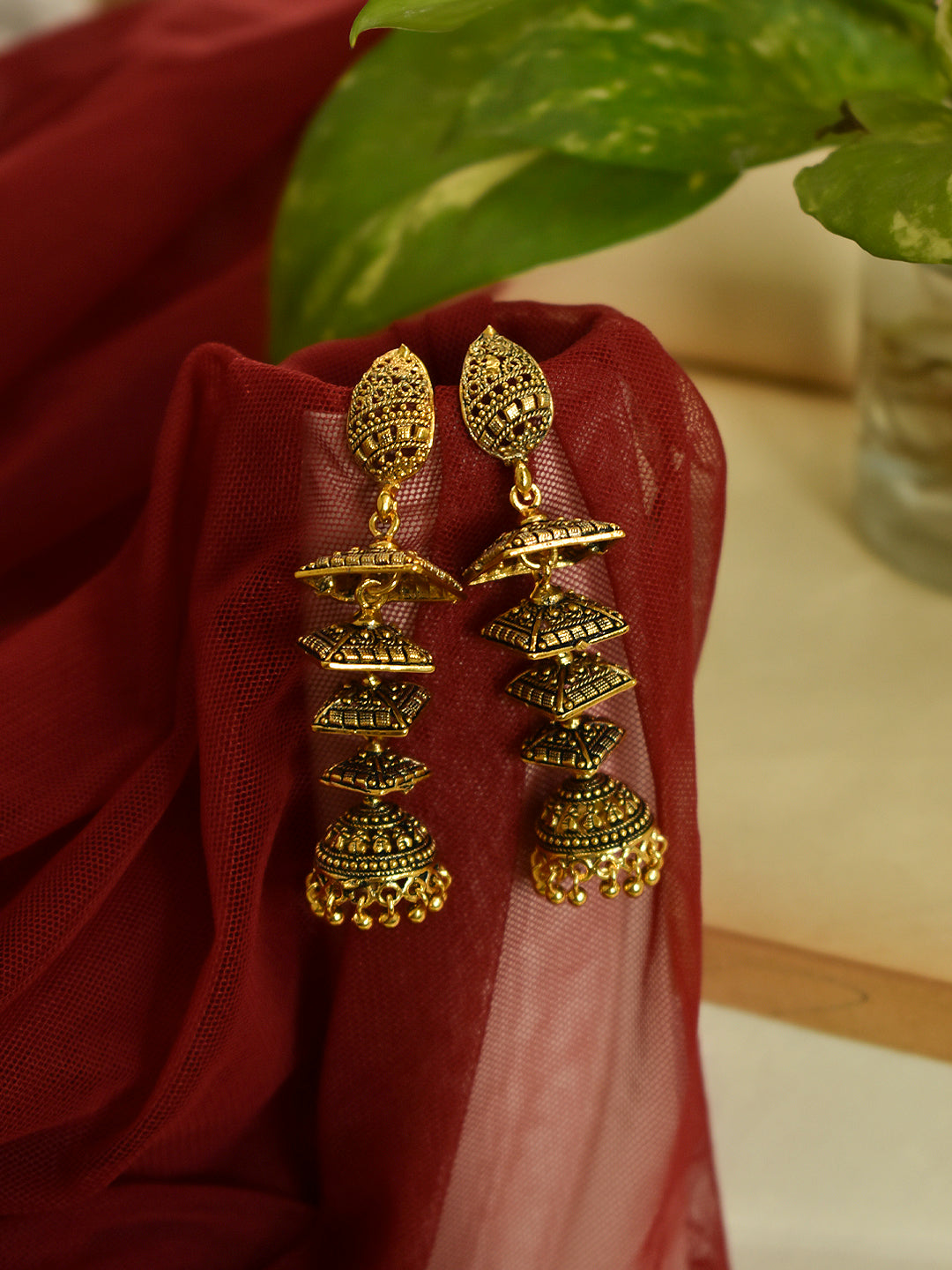 Geometrical Design  Brass Earring