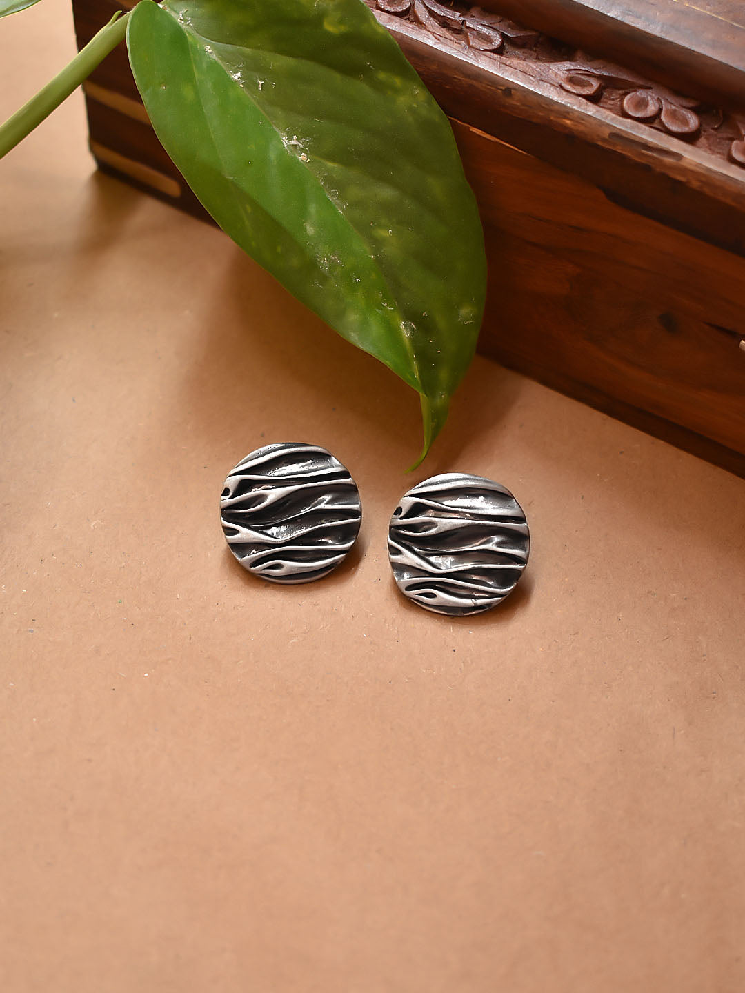 Oval Design  Brass Earring
