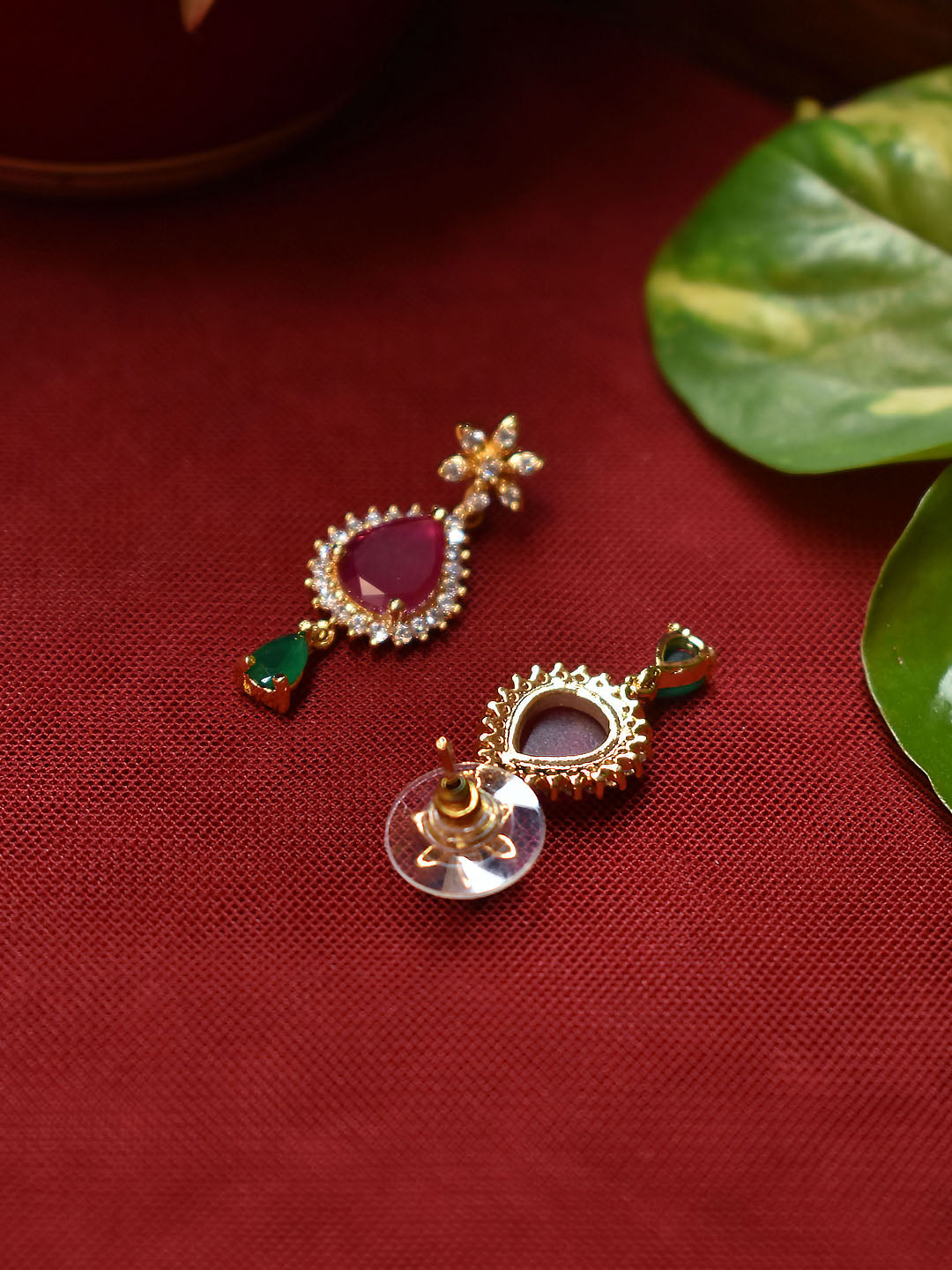 Tear Drop Design Brass Earring