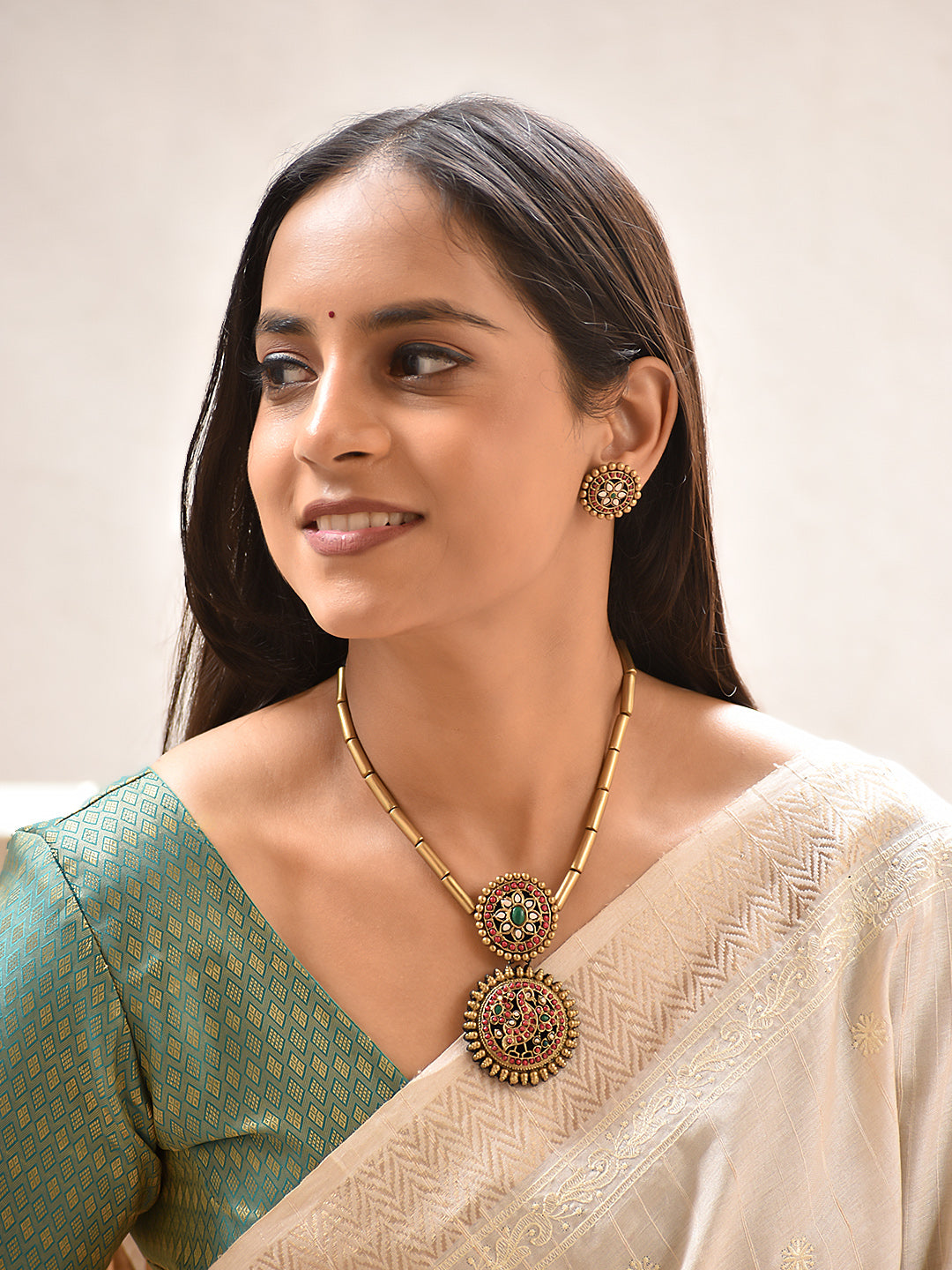 Yugala — Dual Pendant Circular Necklace