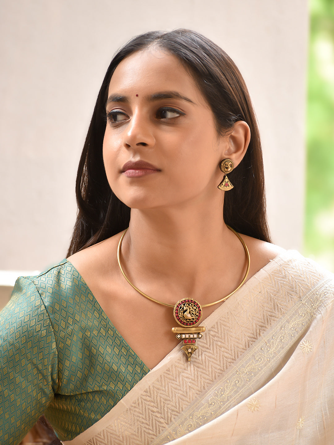 Morpankhi — Peacock Motif Choker Necklace