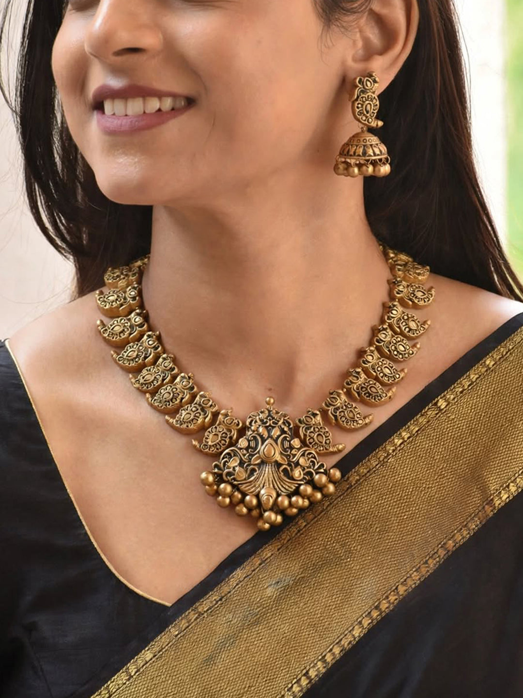 Mango Design Hand Painted Terracotta Jewellery Set
