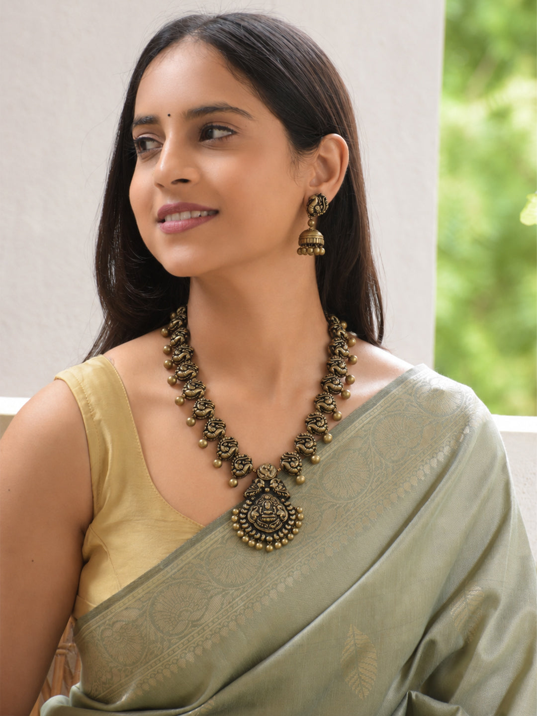 Swarna Rekha — Lakshmi Design Hand Painted Terracotta Jewellery Set