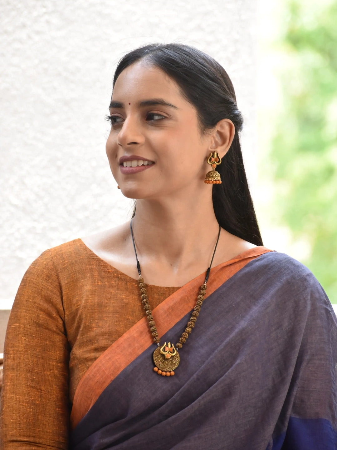 Handmade Trishul Antique Gold Necklace Set