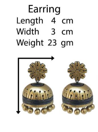 Advaita Mayura — Peacock Design Hand Painted Finish Terracotta Earrings